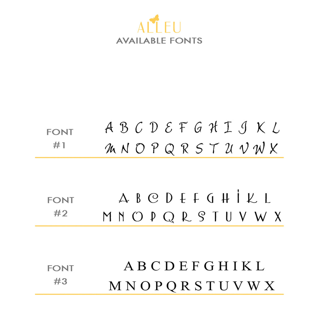 a set of three different font styles