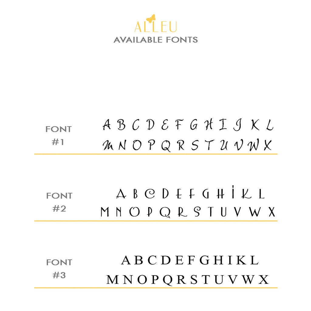 a set of three different font styles