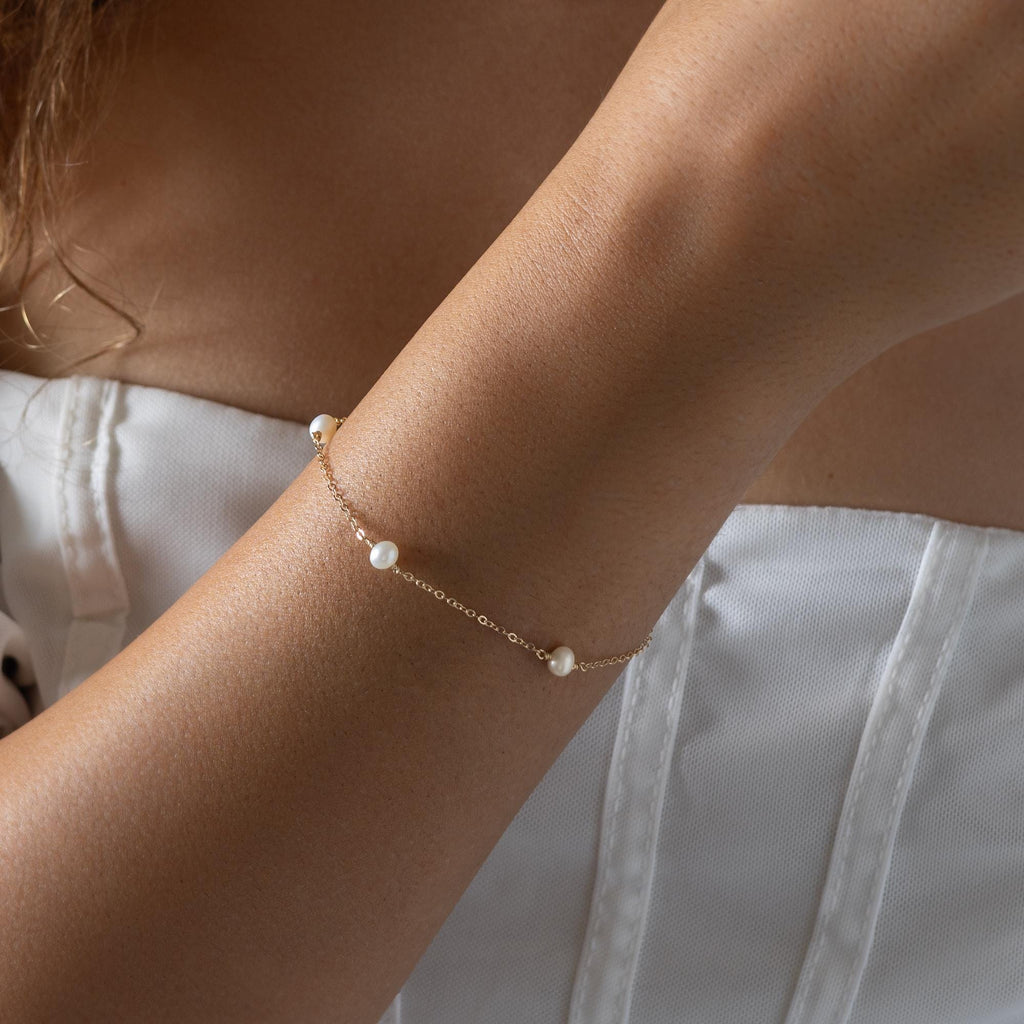 Layer Pearl Bracelet - Natural Freshwater Pearls Gifts - Bridesmaid Gift - Gift For Mom - Bridal Bracelet - Beaded Bracelet - Birthday Gift