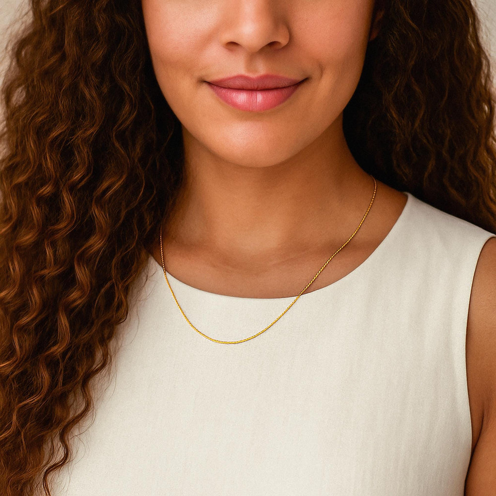 Dainty 14k Gold Filled Box Chain Necklace - Layering Necklace