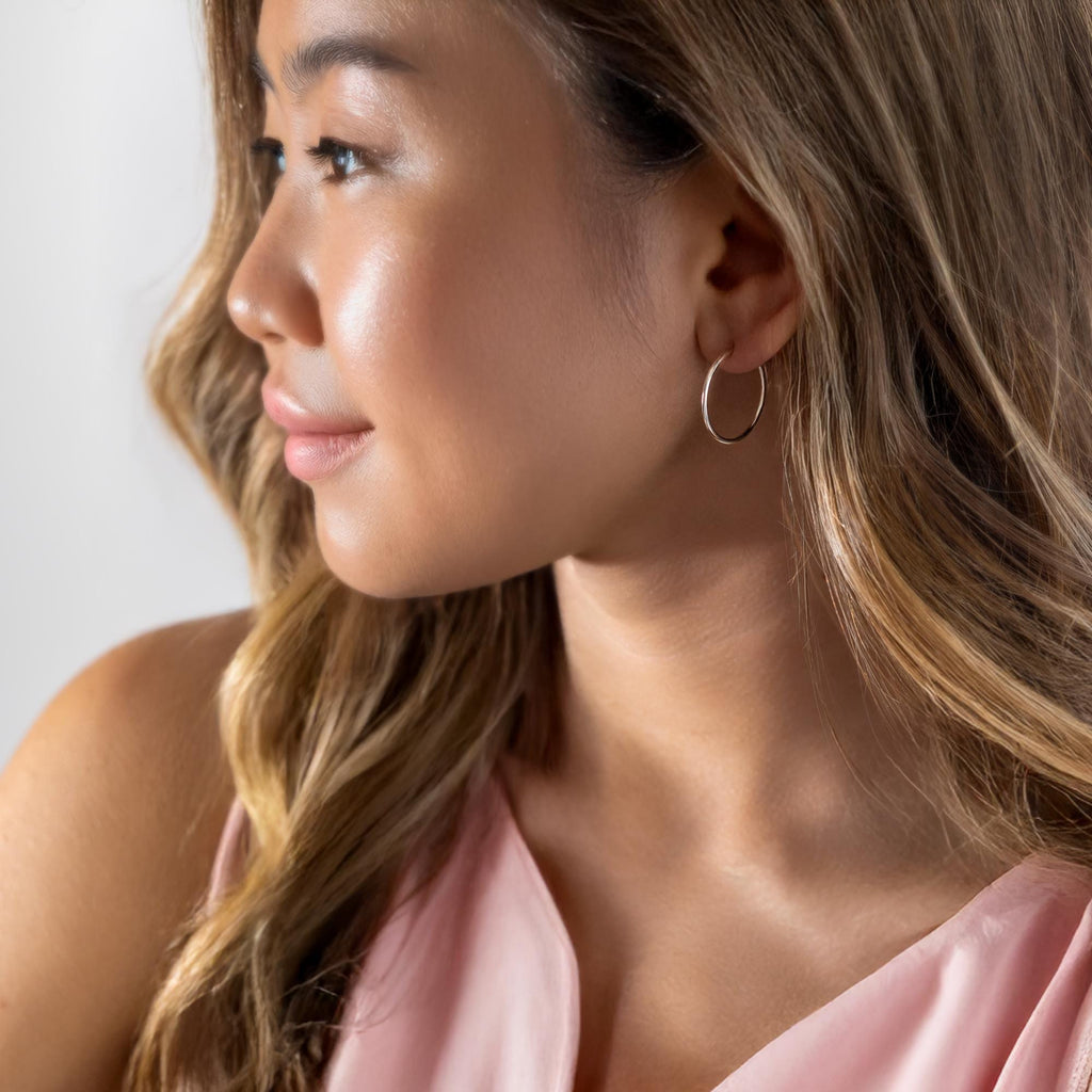Anika Moonstone Hoop Earrings