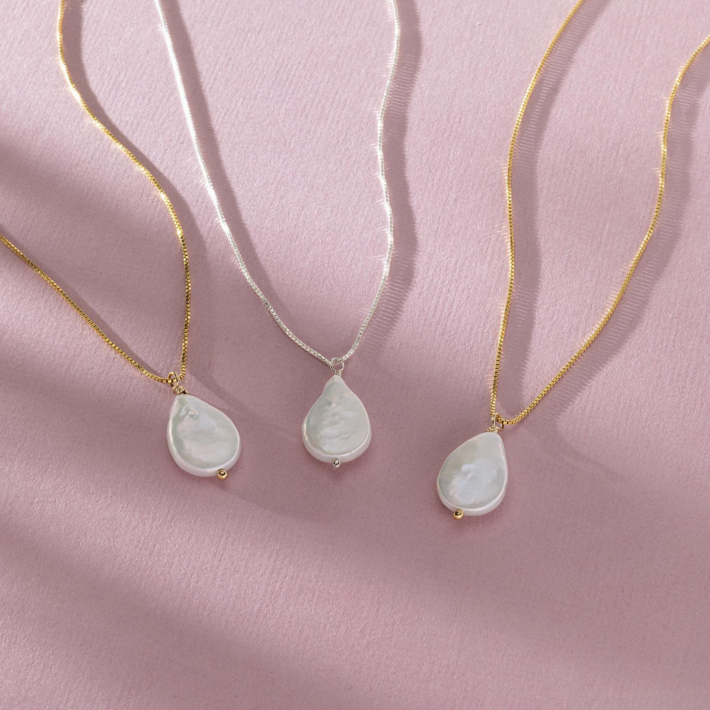 Baroque Pearl Necklace – Statement Pendant – Minimalist Jewelry – Wedding Necklace – Gemstone Pendant – Layering Jewelry – Gift For Her