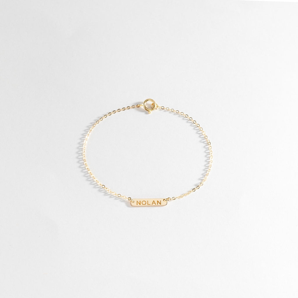 Custom Bracelet – Personalized Gift For Women – Waterproof Jewelry – Engraved Bracelet – Dainty Gold Filled Or Sterling Silver