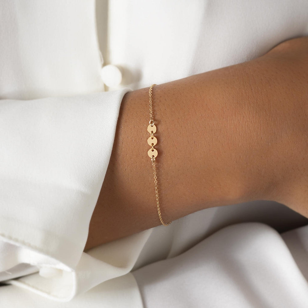 Dainty 14k Gold Filled or Sterling Silver Chain Bracelet: Minimalist Jewelry