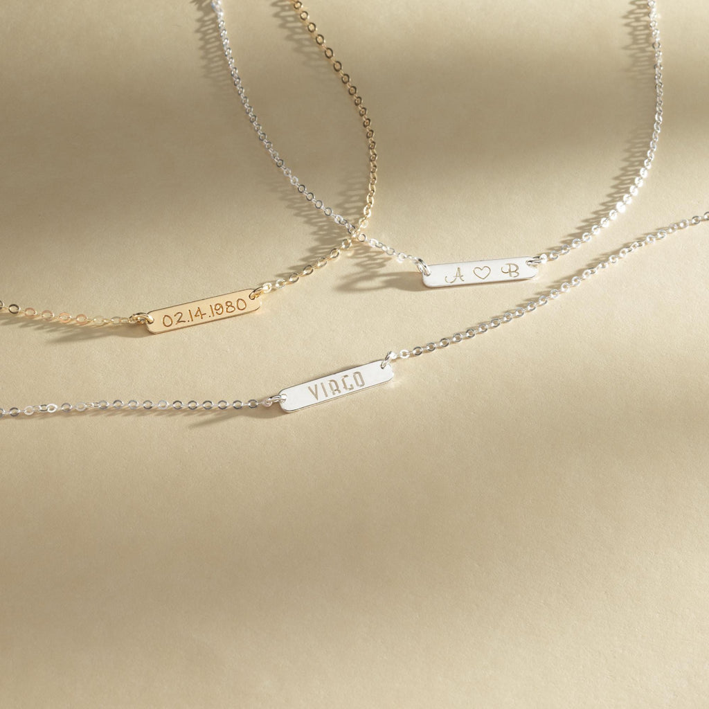 Custom Bracelet – Personalized Gift For Women – Waterproof Jewelry – Engraved Bracelet – Dainty Gold Filled Or Sterling Silver